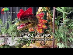 Simulation Lebensgröße Animatronischer Dinosaurier Dilophosaurus Für Vergnügungspark