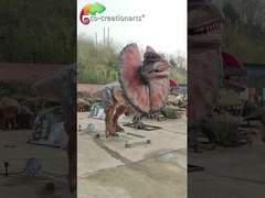 Dilophosaurus Animatronic Fabrik Lebensgroßer Vergnügungspark Animatronischer Dinosaurier Dilophosaurus