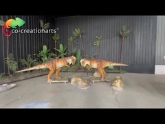 Animatronische Dinosaurier in Lebensgröße Simulierte Pachycephalosaurier-Schlacht für Jurassic-Themen-Attraktion