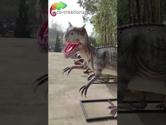 Vergnügungspark-große Fiberglas-Tiere lebensgroßer Allosaurus Animatronic Eco freundlich
