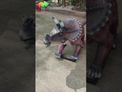 Spielplatz-Fiberglas-im Freien Animatronic Dinosaurier Triceratops wasserabweisend