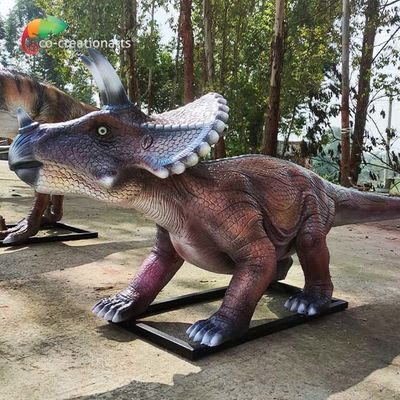 kaufen Spielplatz-Fiberglas-im Freien Animatronic Dinosaurier Triceratops wasserabweisend online manufacture