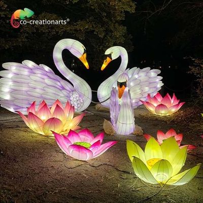 kaufen Freizeitpark-Dekorations-chinesischer Festival-Laternen Cygnus-tierische geformte Laternen online manufacture