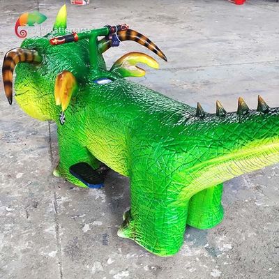 Kundenbezogenheits-Vergnügungspark-Dinosaurier-Spielplatzgeräte-wechselwirkendes Elektroauto