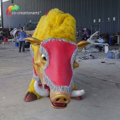 kaufen Gelber wilder Eber-Kostüm Animatronics Snowproof für zwei Erwachsene online manufacture