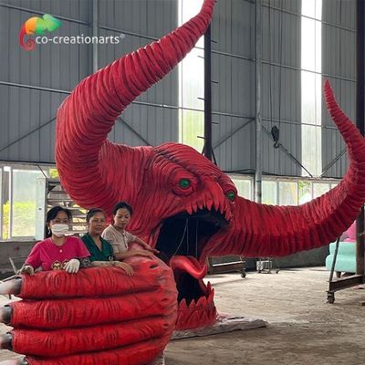 kaufen Roter Monster Animatronics-nach Maß Vergnügungspark-Dekoration im Freien online manufacture