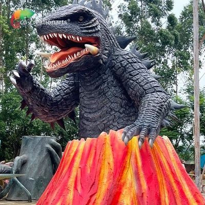 Kundenspezifisches Animatronics Godzilla-Monster im Freien Volcano In Amusement Park