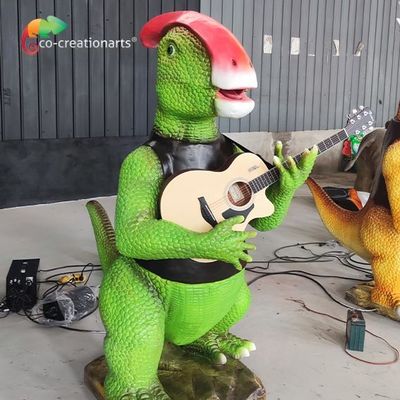 kaufen Lebensgroße Animatronic Dinosaurier im Freien versehen 1,8 Meter Höhe für Dinosaurier-Park mit einem Band online manufacture