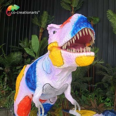 Vergnügungspark-lebensgroße Animatronic Dinosaurier-Familie kundengebundener Ton