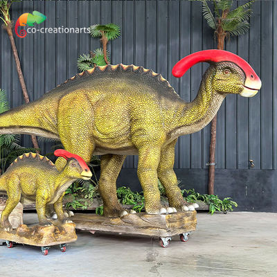 Ein guter Preis. Animatronische Dinosaurier Simulation Parasaurolophus mit Baby zur Attraktion Online