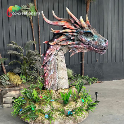 Animatronischer Drachen-Themenpark Dekoration Lebensgröße Realistisches Drachenmodell