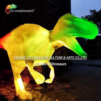 Fiberglas-Dinosauriermodell mit dynamischer Skelett-zu-Leben-Projektion