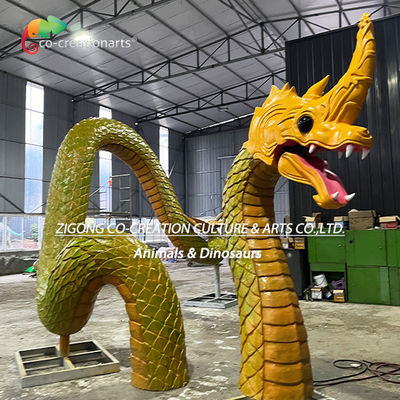 Realistischer animatronischer orientalischer Drache: leuchtende Skalen und dynamische Bewegungen für immersive Themenpark-Ausstellungen