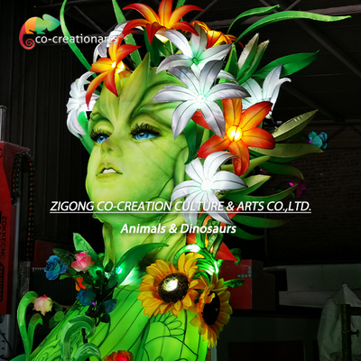 kaufen Verzauberte, beleuchtete Blumen-Fee-Skulptur mit Kristallenergiebeinen. Online-Herstellung