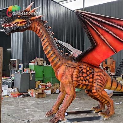 Animatronische Drachen Requisiten Vergnügungspark Dekorationen lebensgroße Drachen