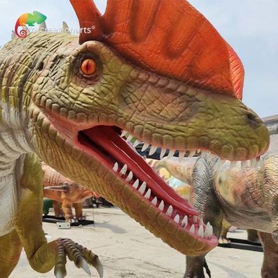 Ein guter Preis. Wetterfeste lebensgroße Animatronic Dinosaurier Animatronic Dilophosaurus 5meters Online