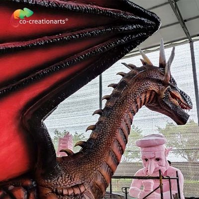 Vergnügungspark-Dekorations-im Freien Animatronic Drachen Sunproof