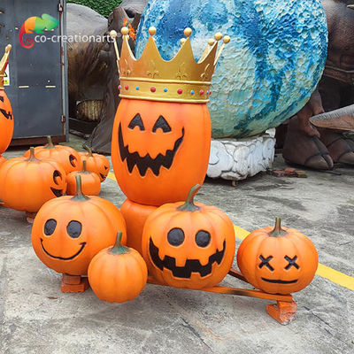 Ein guter Preis. Hochleistungsfaserglas Animatronische Witterungsbeständige Kürbisdekoration Halloween-Fest Online