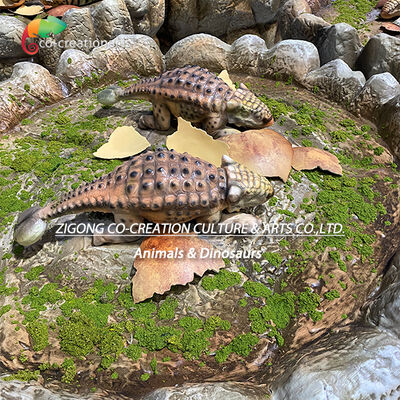 Ein guter Preis. Realistisches animiertes Dinosauriernest mit 3D-gedruckten Baby-Dinosauriern und Acrylkuppel-Display Online